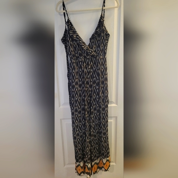 the clothing company Pants - ⚡️Black Jumpsuit with Beautiful Flowers and Adjustable Straps